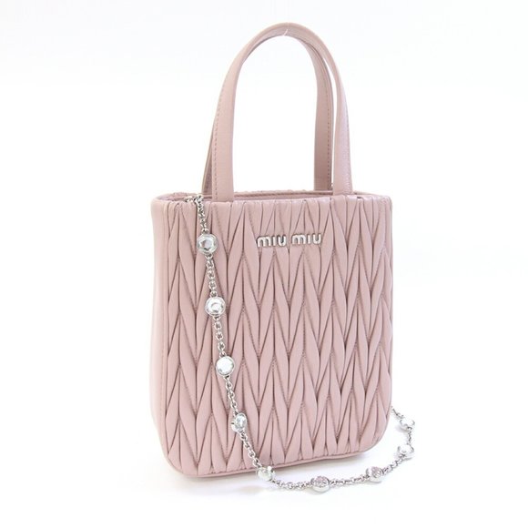 MIU MIU Pink Leather Shoulder Bag - Picture 1 of 10